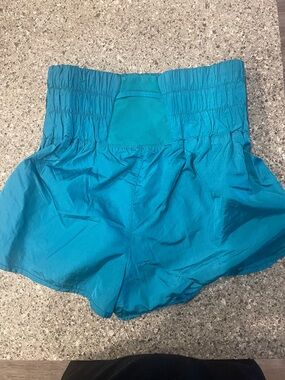 FP Movement by Free People High-Waist Teal Athletic Shorts